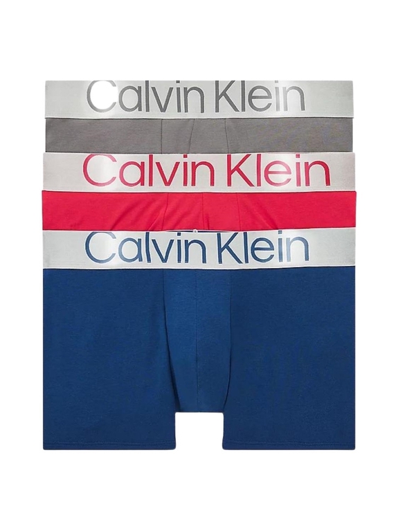Calvin Klein 3-PACK Trunk underbukser - Grey Sky/Berry Sangria/Lake Crest
